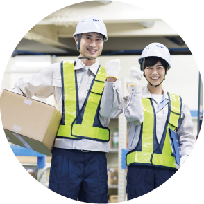 Site worker in a helmet and safety vest