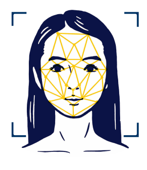 AI顔認証のイメージイラスト